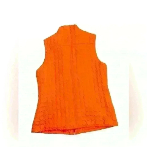 KATE PARK Full Zip Lightweight Terra Cotta QUILTED VEST Pockets Size Small - Picture 4 of 5